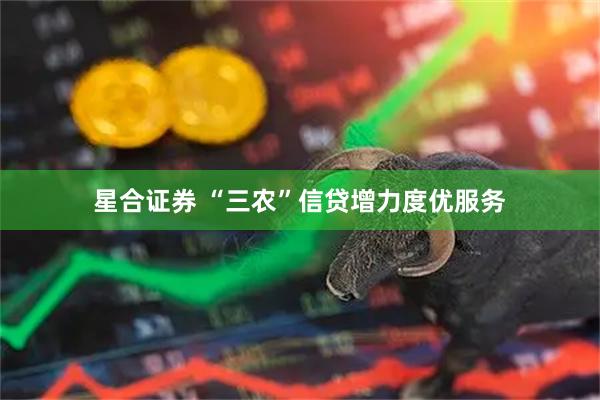 星合证券 “三农”信贷增力度优服务